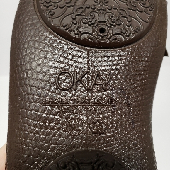 OKA B Brown Slide Slip-on Sandals Shoes Size Medium (7-8) - Picture 5 of 6